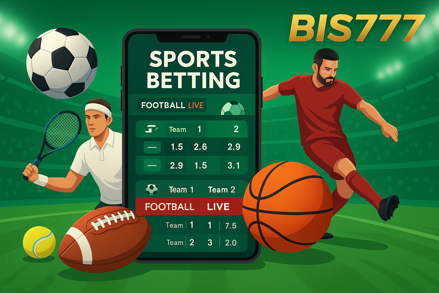 Aposte em apostas esportivas no cassino online BIS777